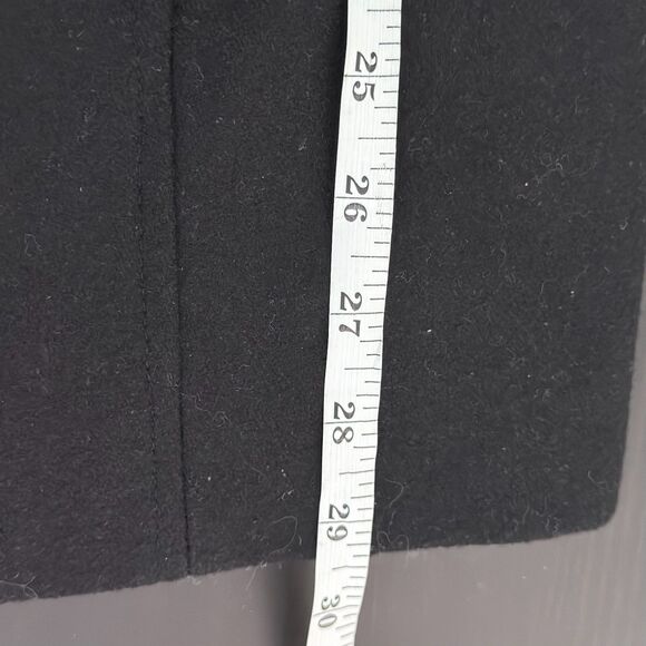 Calvin Klein Women’s Black Wool-Blend Coat (55% Wool)Mid-Length Purple Lining 10 - Picture 6 of 14